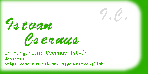 istvan csernus business card