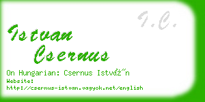 istvan csernus business card